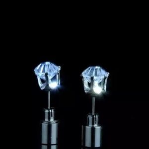 White Light Up LED Christmas Earrings
